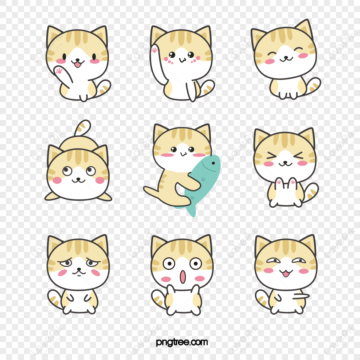 Kawaii Cat PNG Images With Transparent Background | Free Download On ...