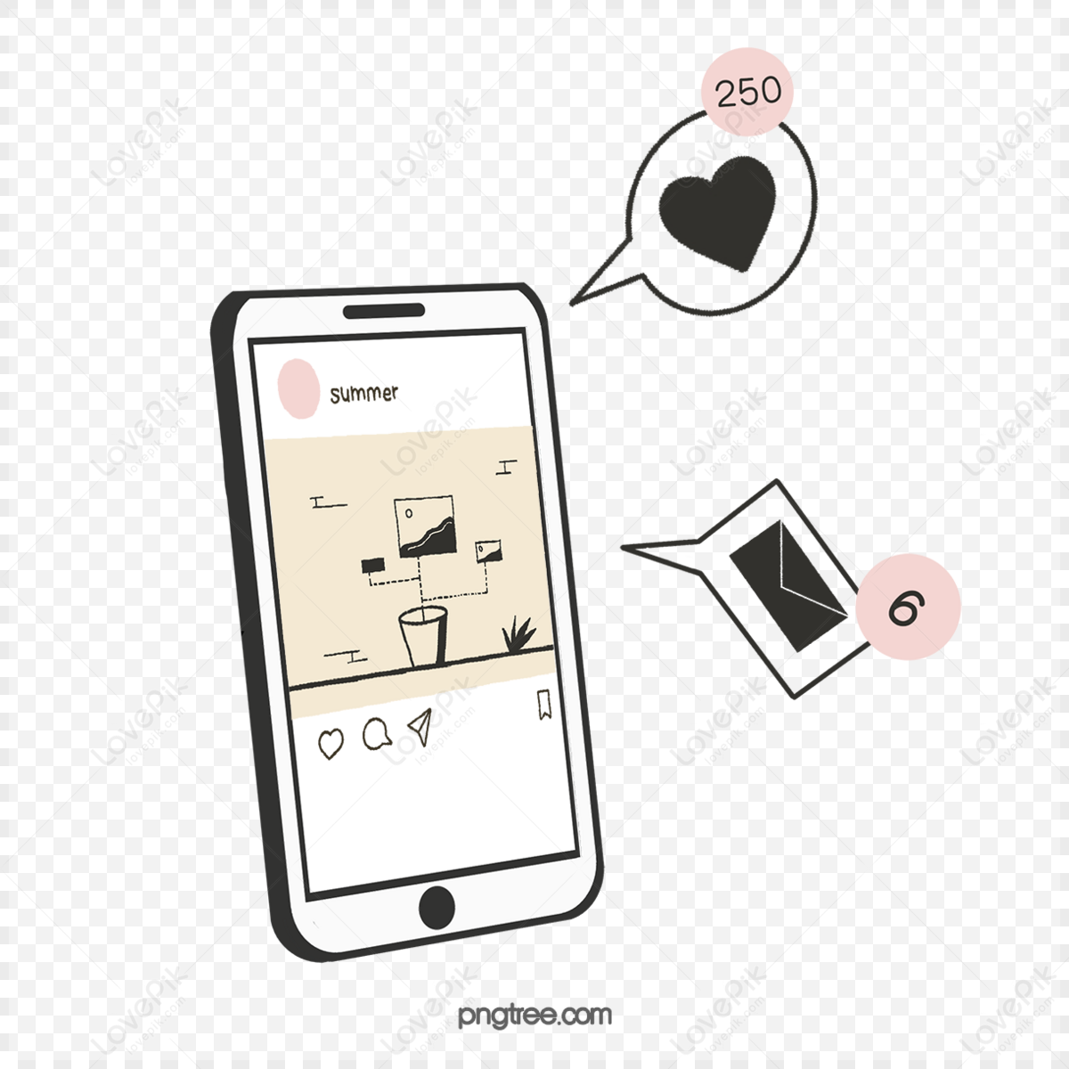 Mobile Apps And Smart Phone Drawing Stock Illustration - Download Image Now  - Portable Information Device, Mobile Phone, Icon Symbol - iStock