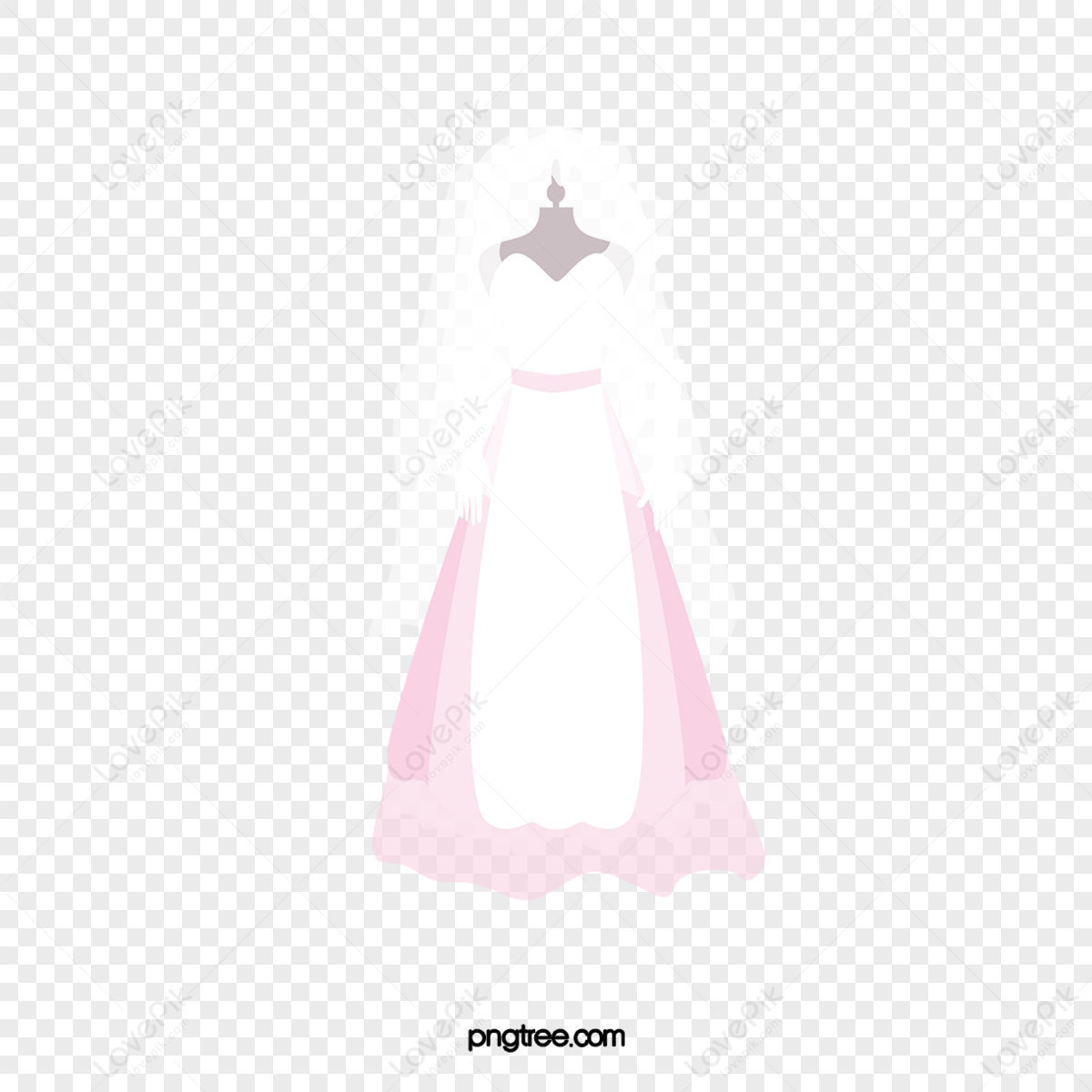 Pink Wedding Dress PNG Images With Transparent Background