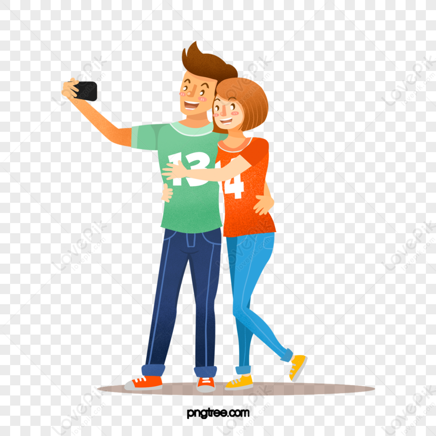 Romantic Couple Taking A Selfie,photograph,taking Selfies,smart Phone ...