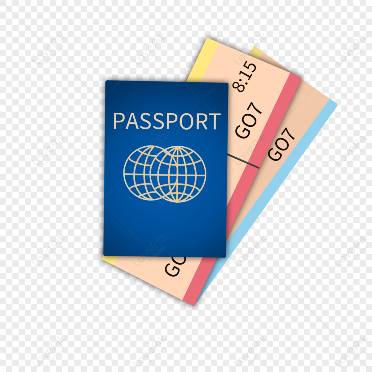 Passport PNG transparent image download, size: 562x681px