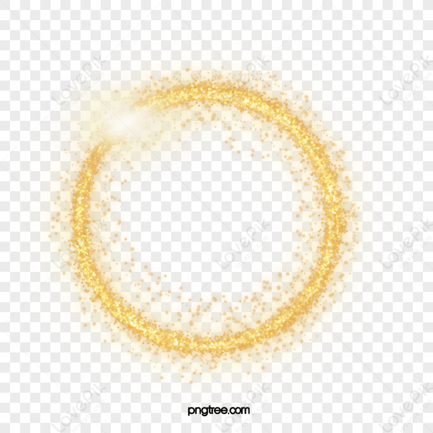 Golden Glitter Magic Circle,twinkle,gold Powder,golden Light Free PNG ...