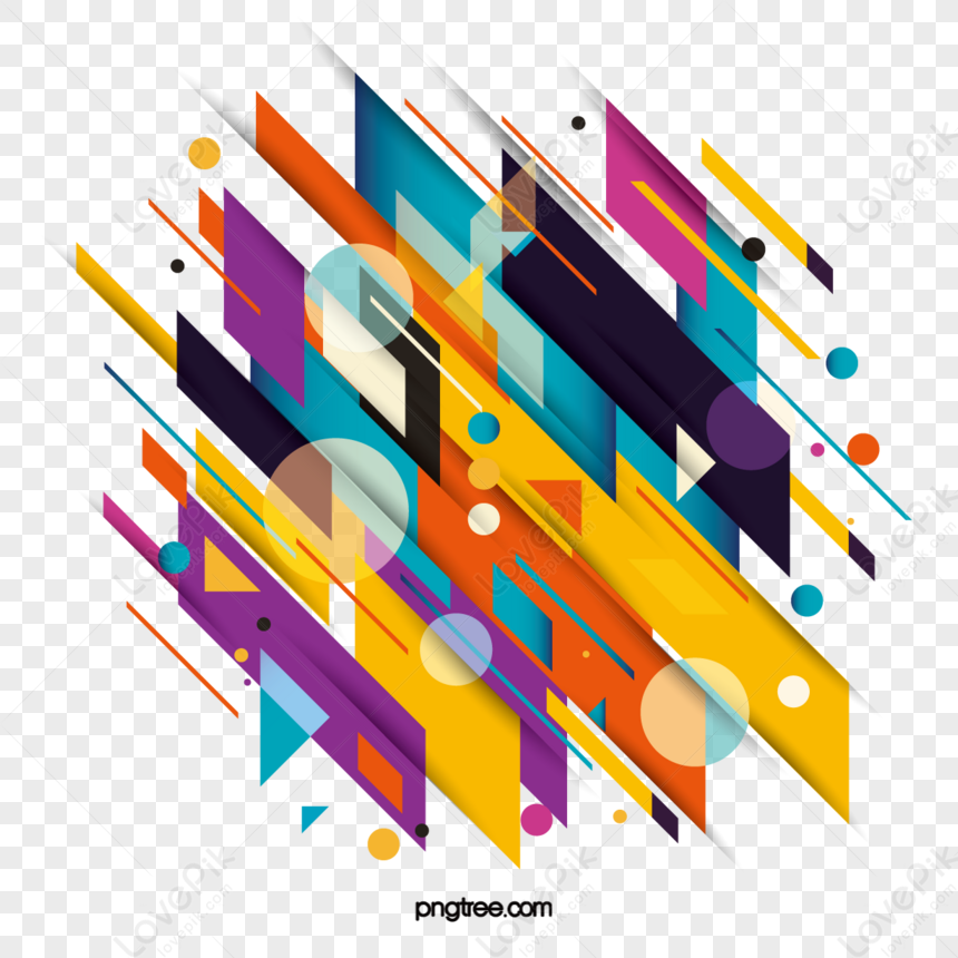 Abstract Geometric Contrast Graphic Border,superposition,simple,color ...