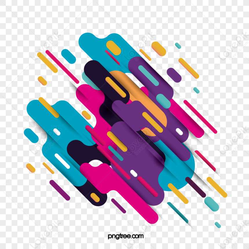 Abstract Geometric Speed Lines Flowing Border,shapes,round PNG Hd ...