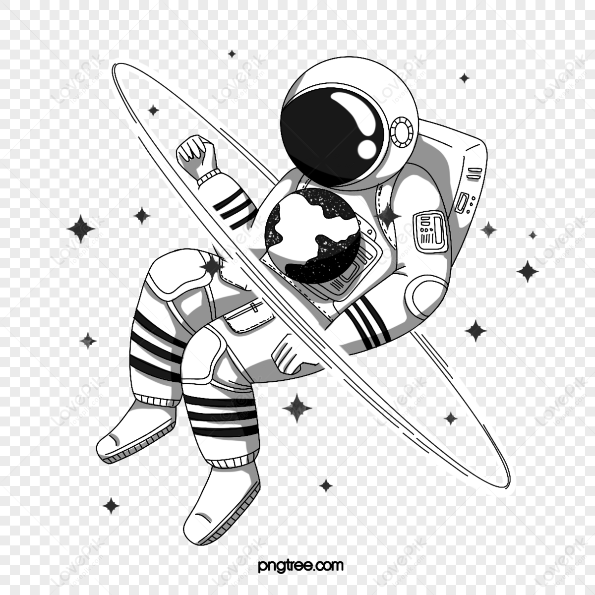 Hand Drawn Astronaut Images, HD Pictures For Free Vectors Download ...