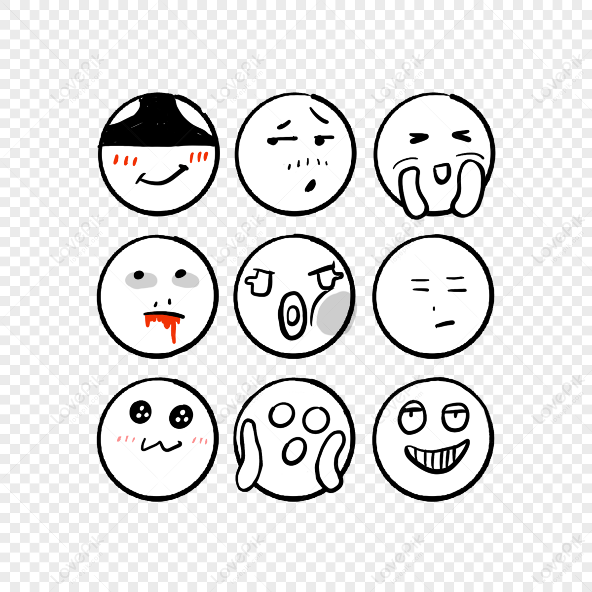 Stick Figure Expression Pack PNG Imagens Gratuitas Para Download - Lovepik