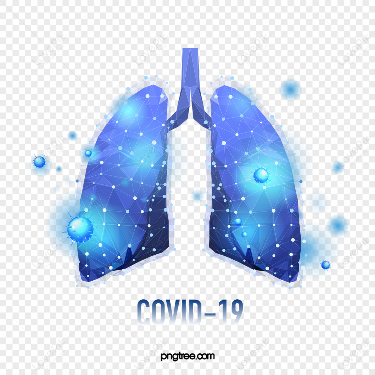 Blue Pneumonia Virus Lungs,covid19,viruses,infectious Diseases Free PNG ...