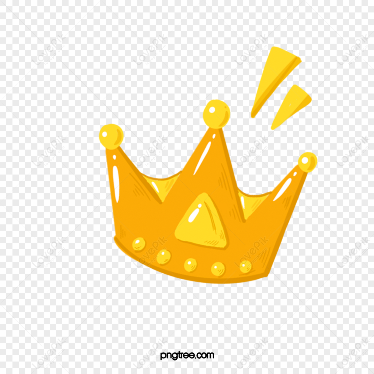 Cute Crown Cartoon Diadem,hand Drawn Crown,yellow,king Crown PNG ...