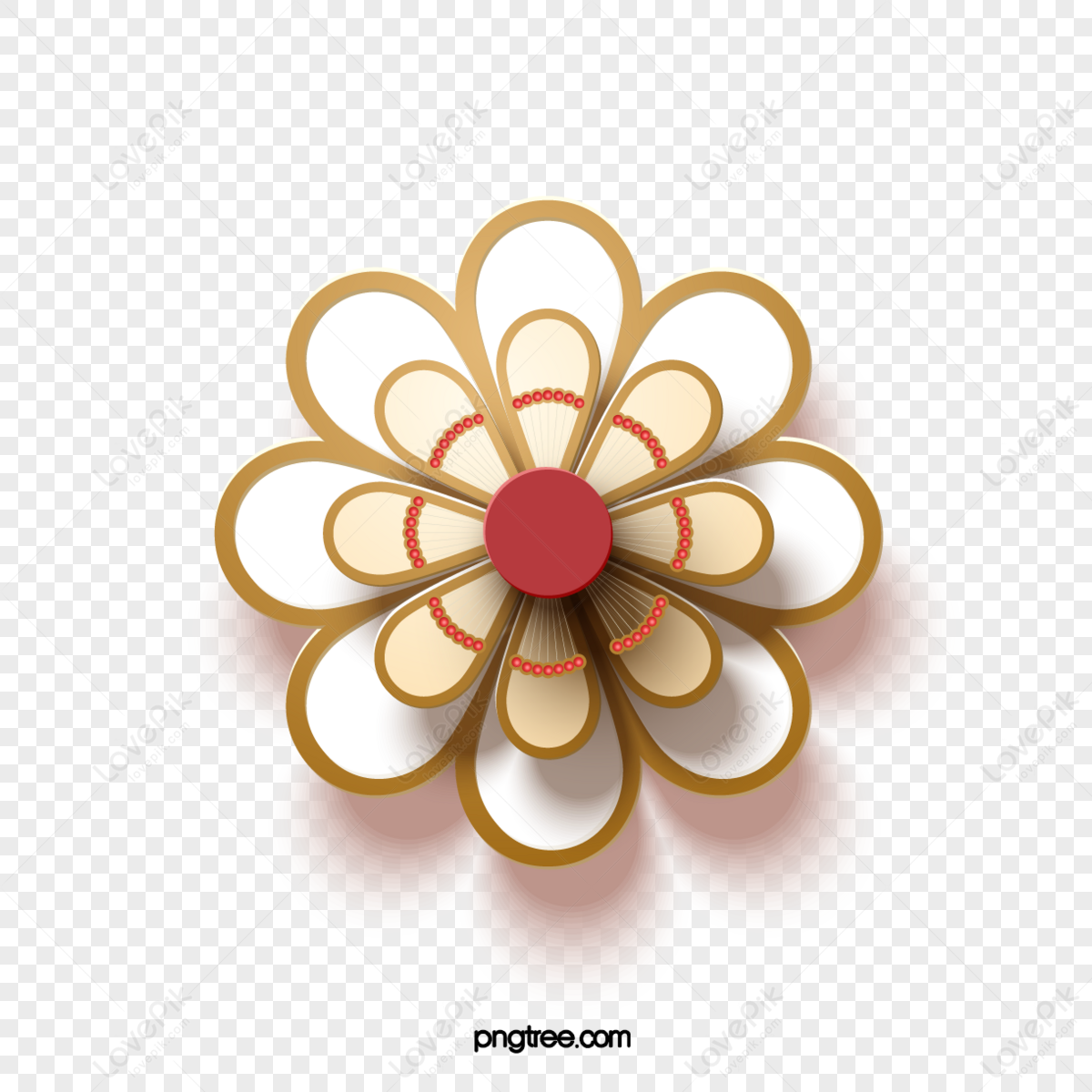 Free: White flower , Paper Three-dimensional space Flower, flower  transparent background PNG clipart 