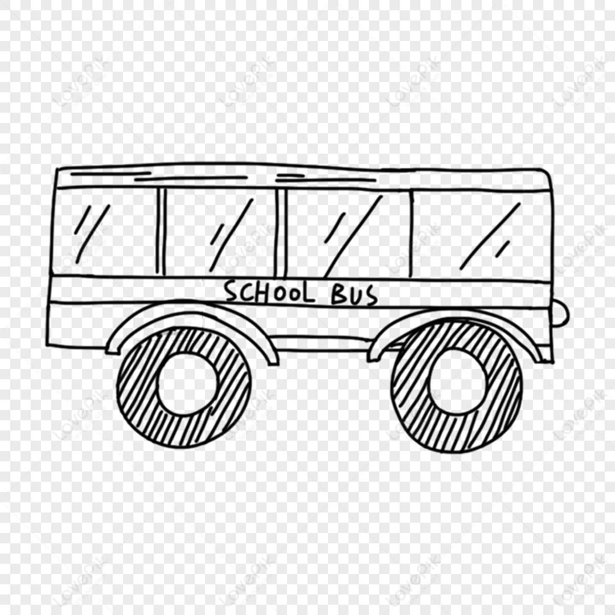 How to Draw a School Bus | Easy Pencil Drawing Tutorial - YouTube