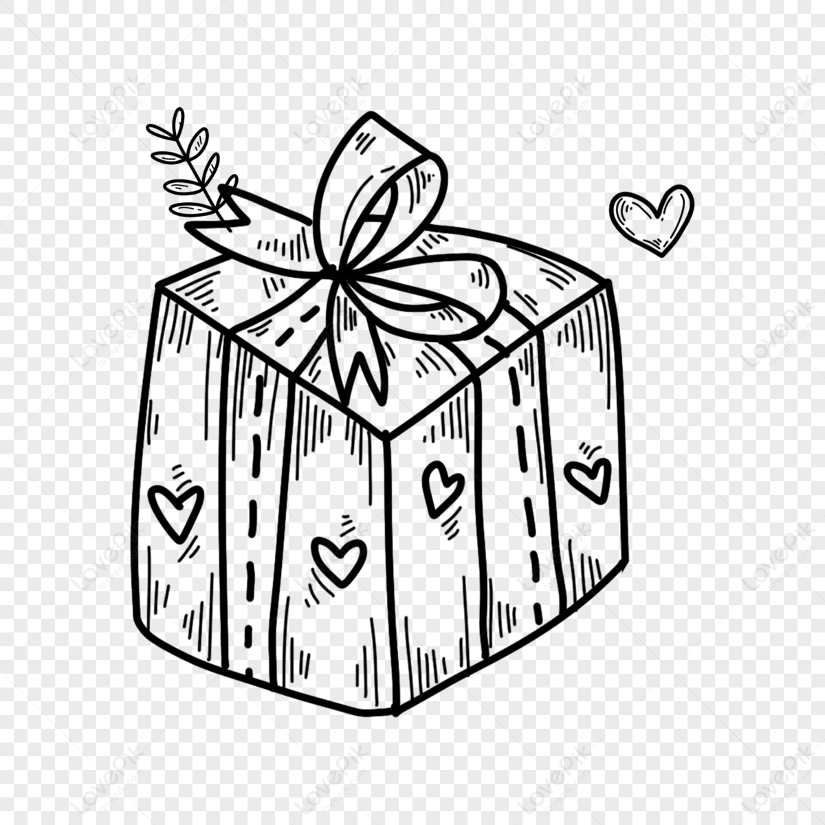 Original Drawing Style Illustration Christmas Birthday Gift Box Design  Element PNG Images | PSD Free Download - Pikbest