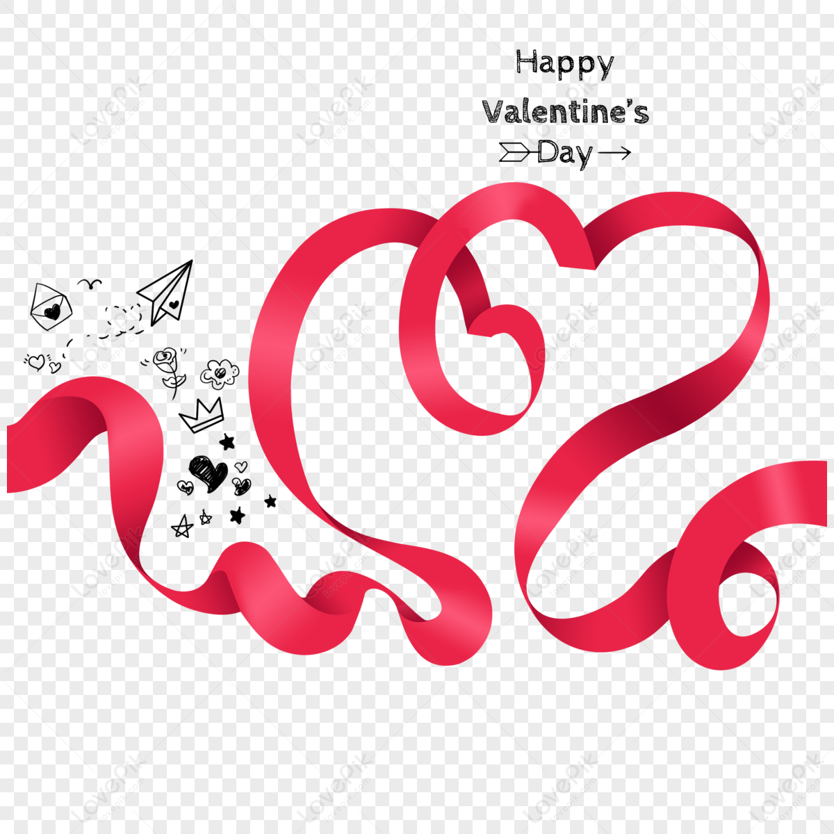Free Valentines Day Ribbon Vector - Download in Illustrator, EPS, SVG, JPG,  PNG