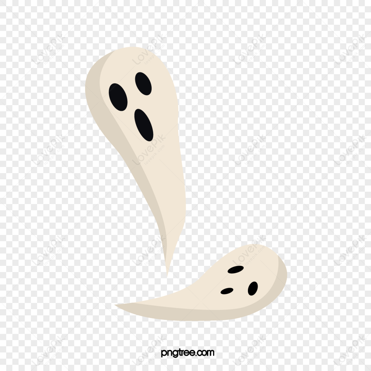 Halloween scary white ghost PNG on a transparent background. Ghost image  with abstract shapes. Halloween white ghost party element design. Ghost PNG  with a scary face. 11016942 PNG