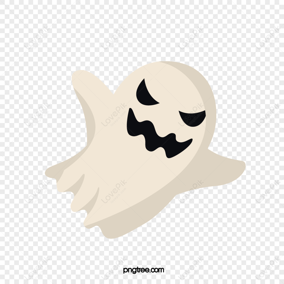 Halloween cute little ghost design on a transparent background. Ghost PNG  with abstract shapes. Halloween white ghost party element image. Ghost PNG  with a scary face. 11016938 PNG