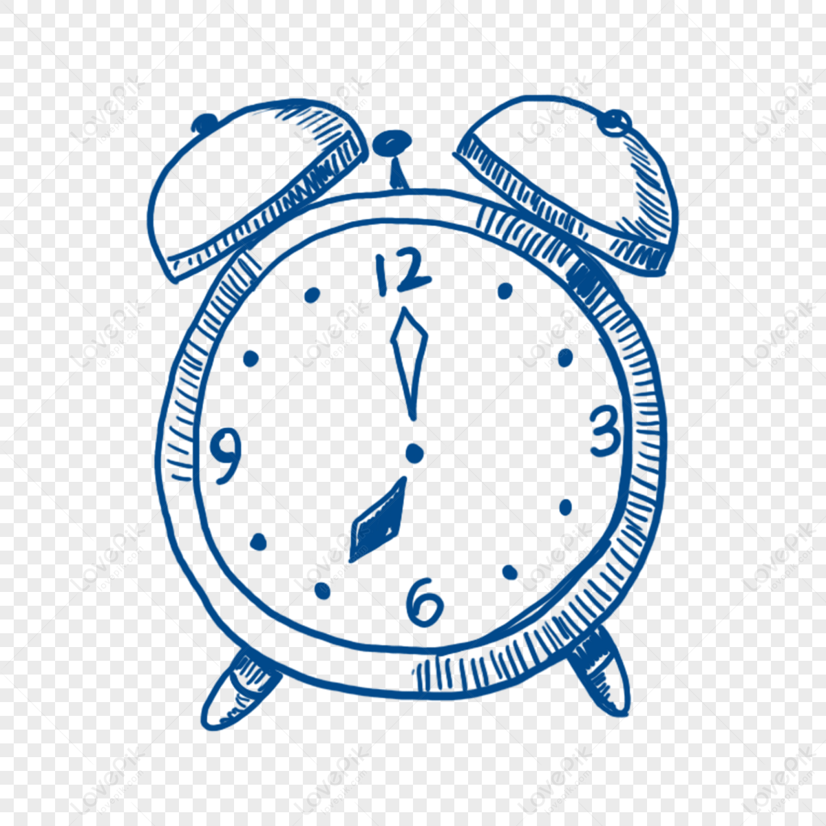 Red Alarm Clock Drawing Illustration PNG Images | PSD Free Download -  Pikbest
