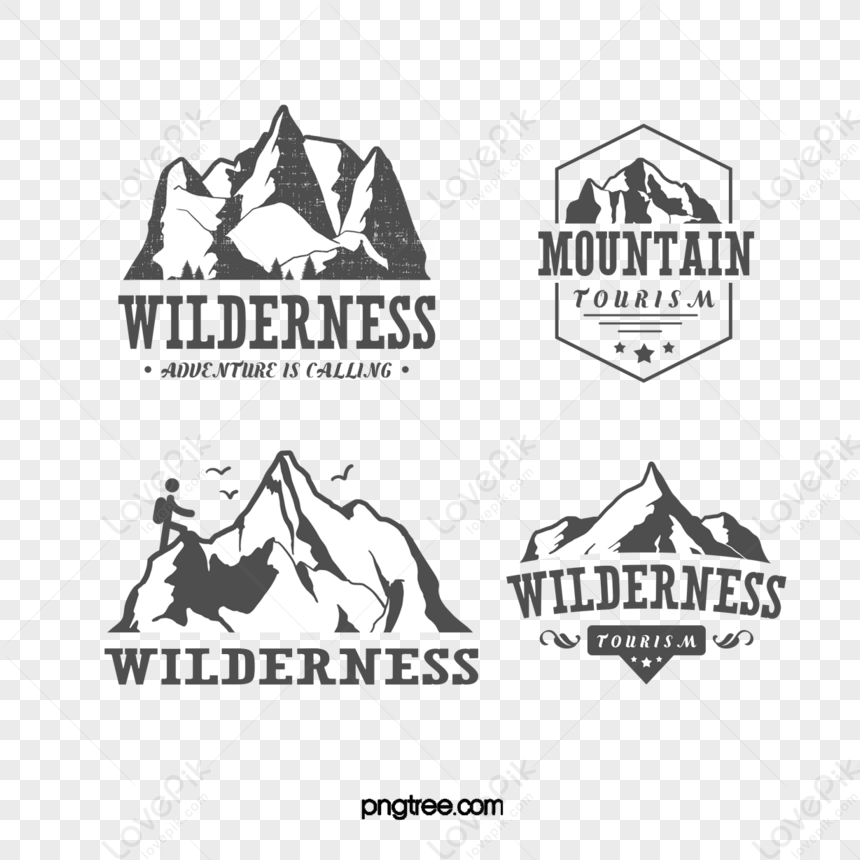 Adesivo Retrò Logo Bianco E Nero Montagne E Montagne,campeggio,fricchettone, adesivo Con Logo PSD Immagine Gratis, Grafica download su Lovepik