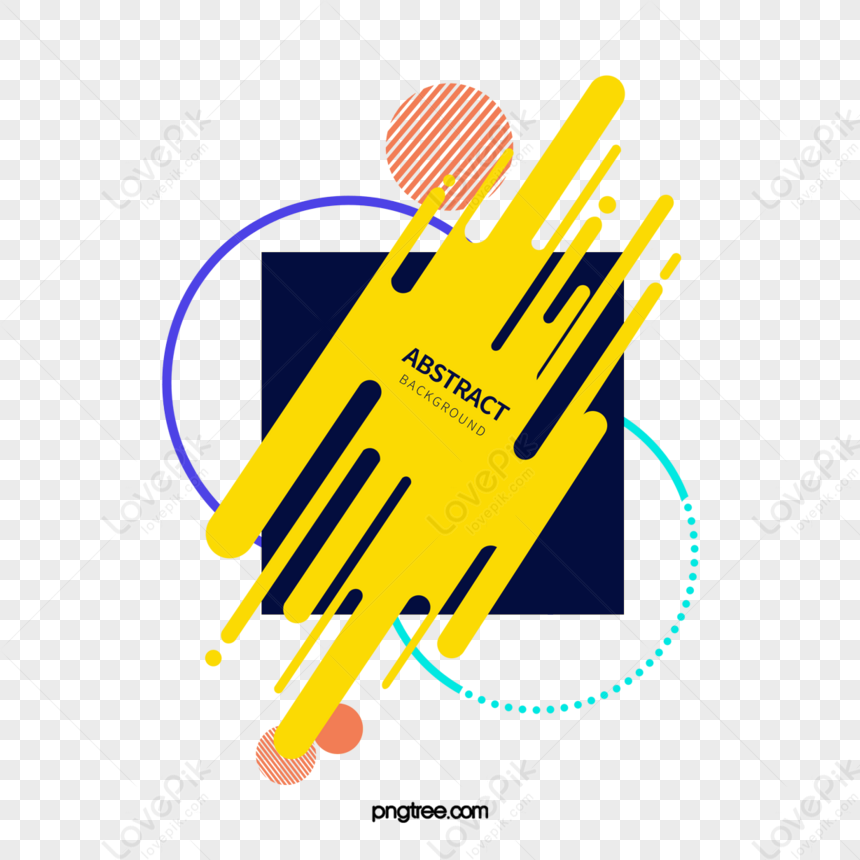 Yellow Dynamic Line Text Box,irregular Graphics,geometric Border ...