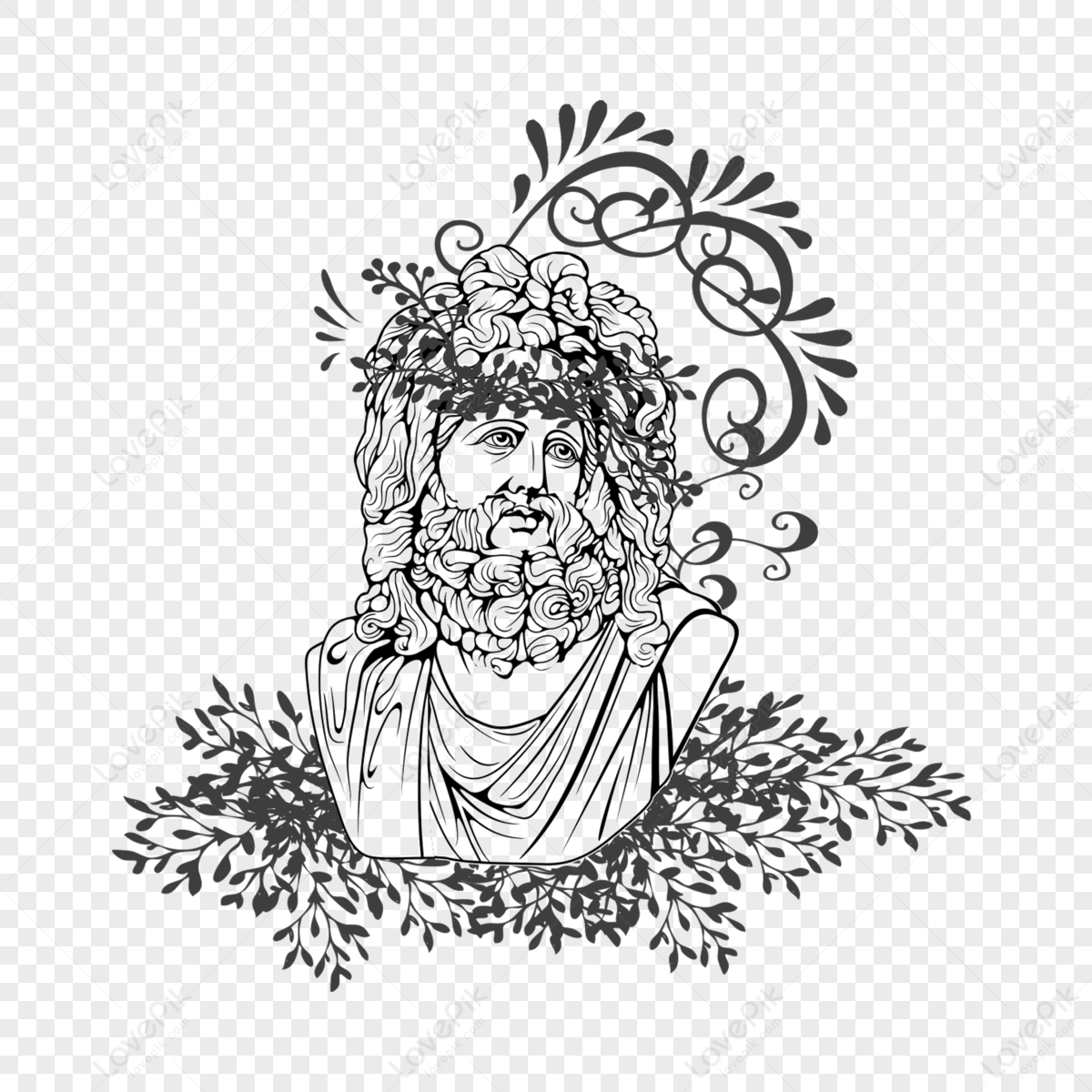 Greek god drawing Cut Out Stock Images & Pictures - Alamy