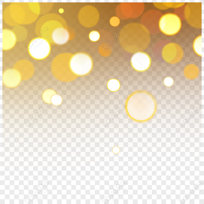 Bokeh Lights Yellow Light Effect Border,twinkle,effects PNG Transparent ...