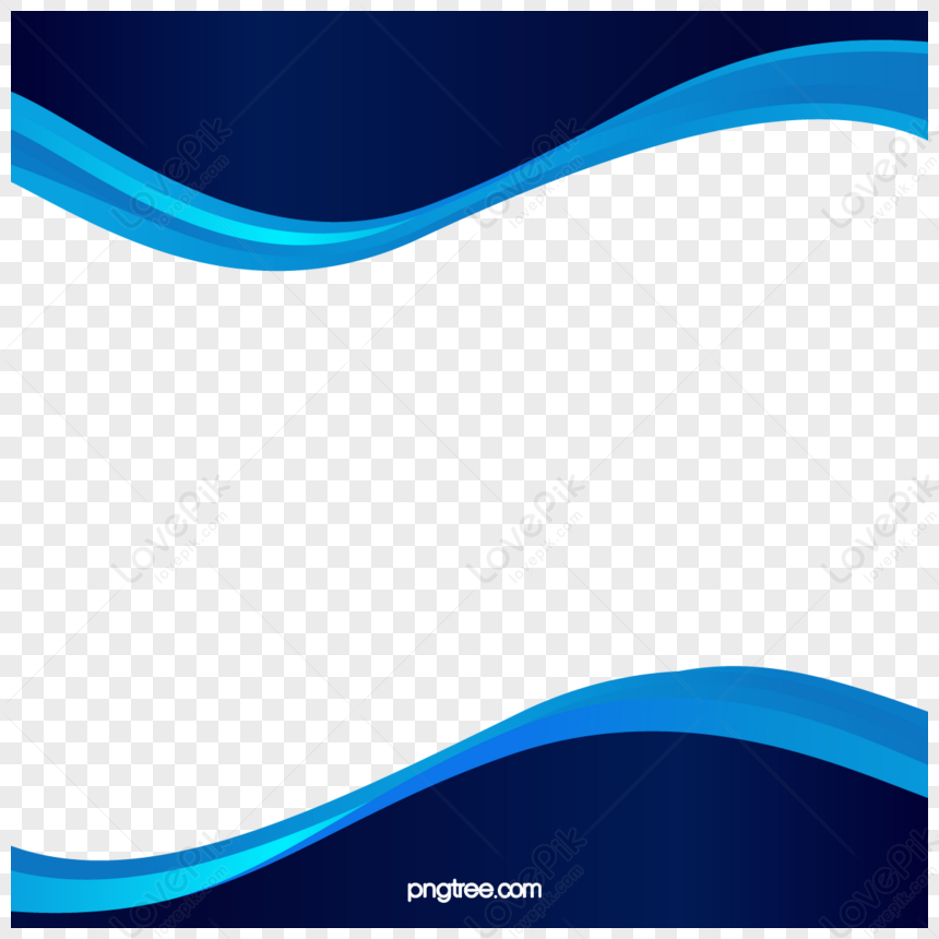 Curved Border Vector Design Images, Blue Curve Business Border