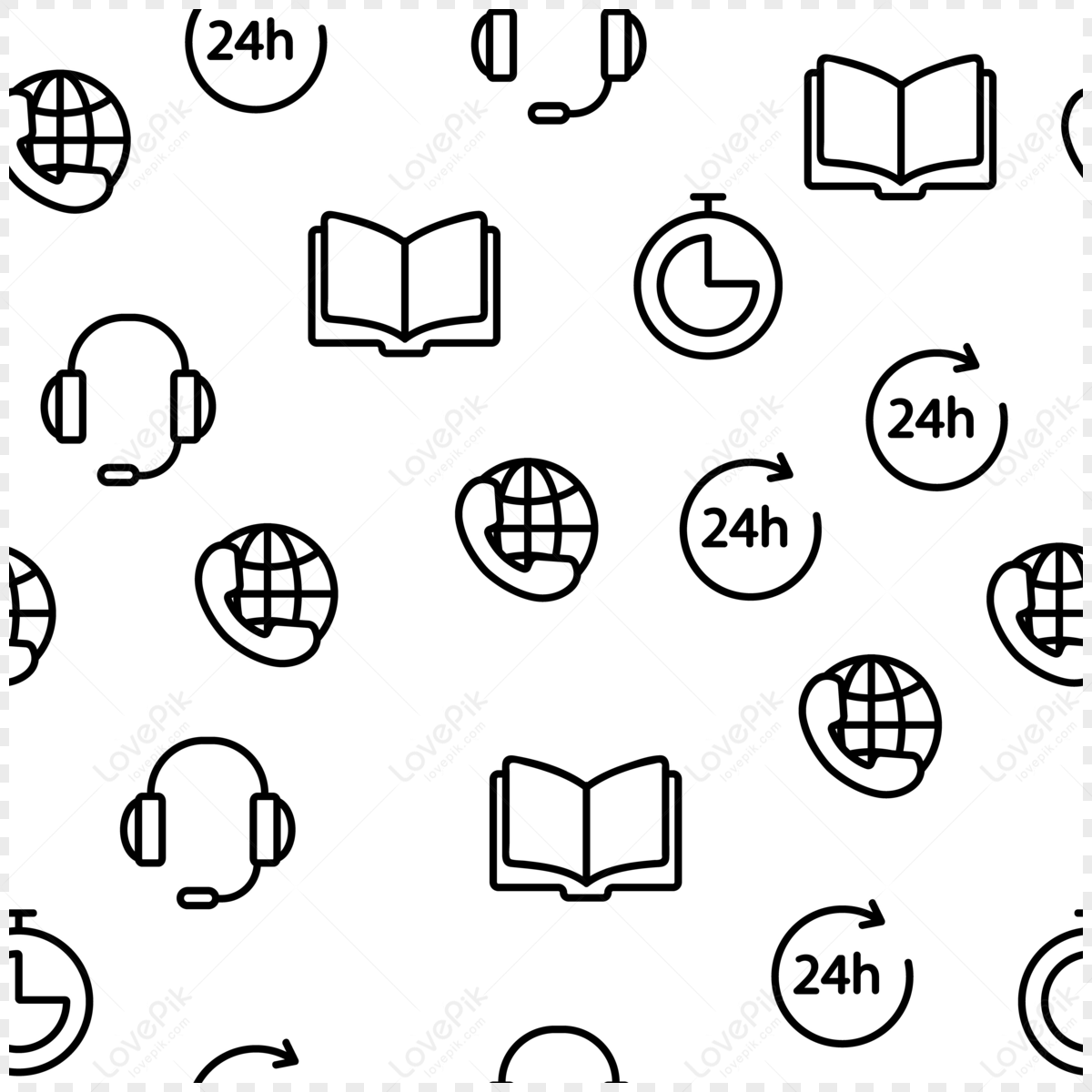 Seamless Icon PNG Images With Transparent Background