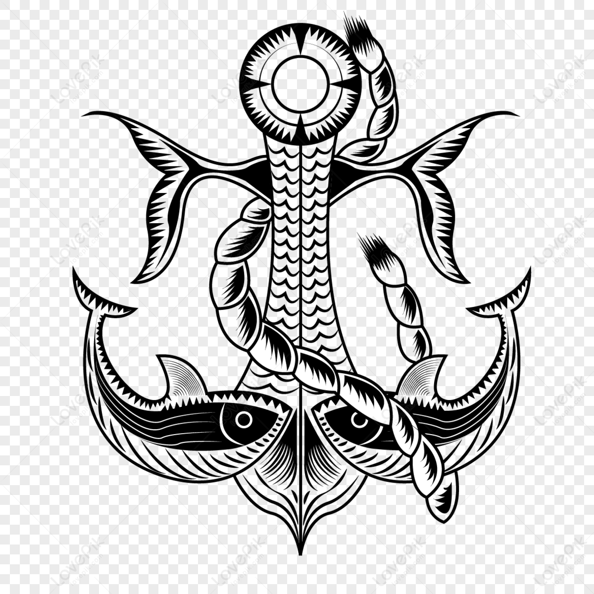 Ship Anchor. Tattoo. Vector Illustration. Steel Marine Emblem. Royalty Free  SVG, Cliparts, Vectors, and Stock Illustration. Image 59850129.