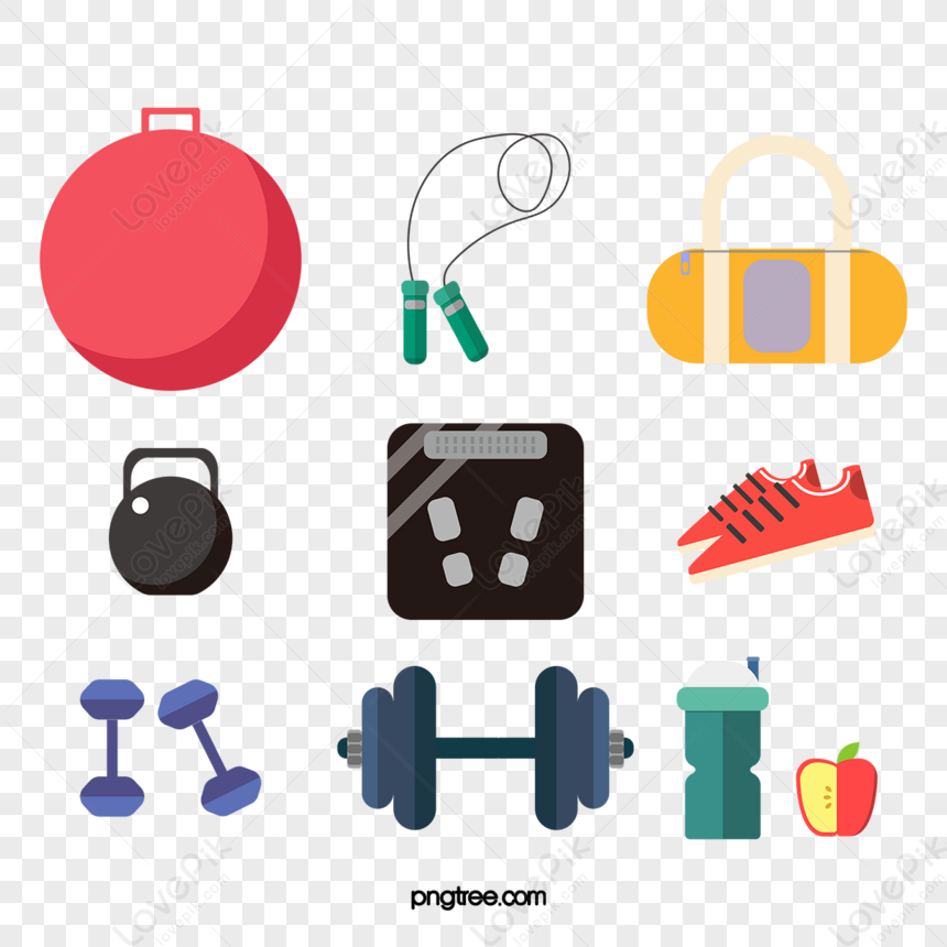 Fitness sport elements vector