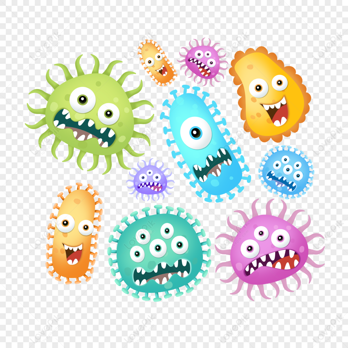 Hand With Bacteria PNG Images With Transparent Background | Free ...