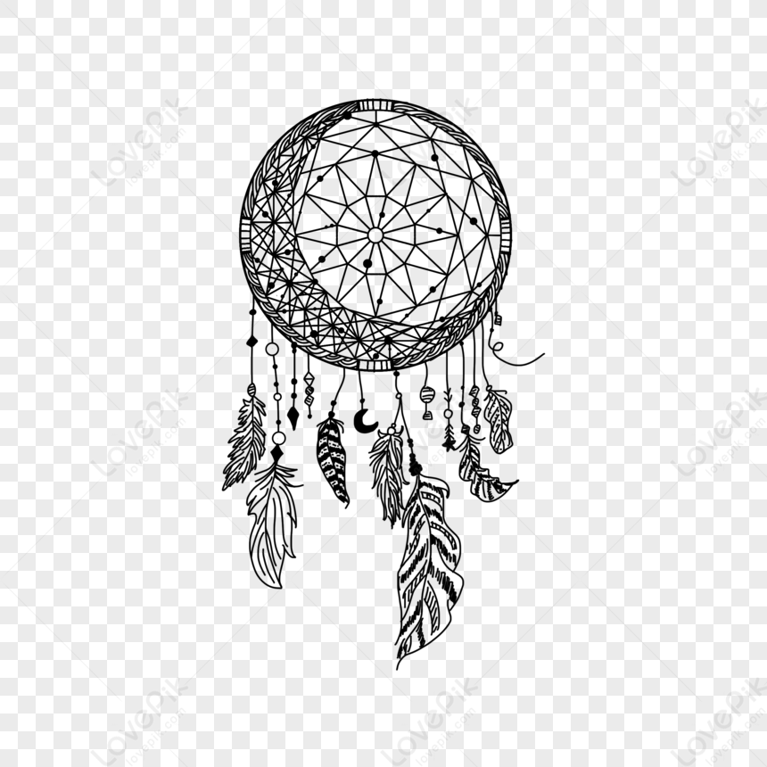 Dream Catcher Icon On Black And White Vector Backgrounds High-Res