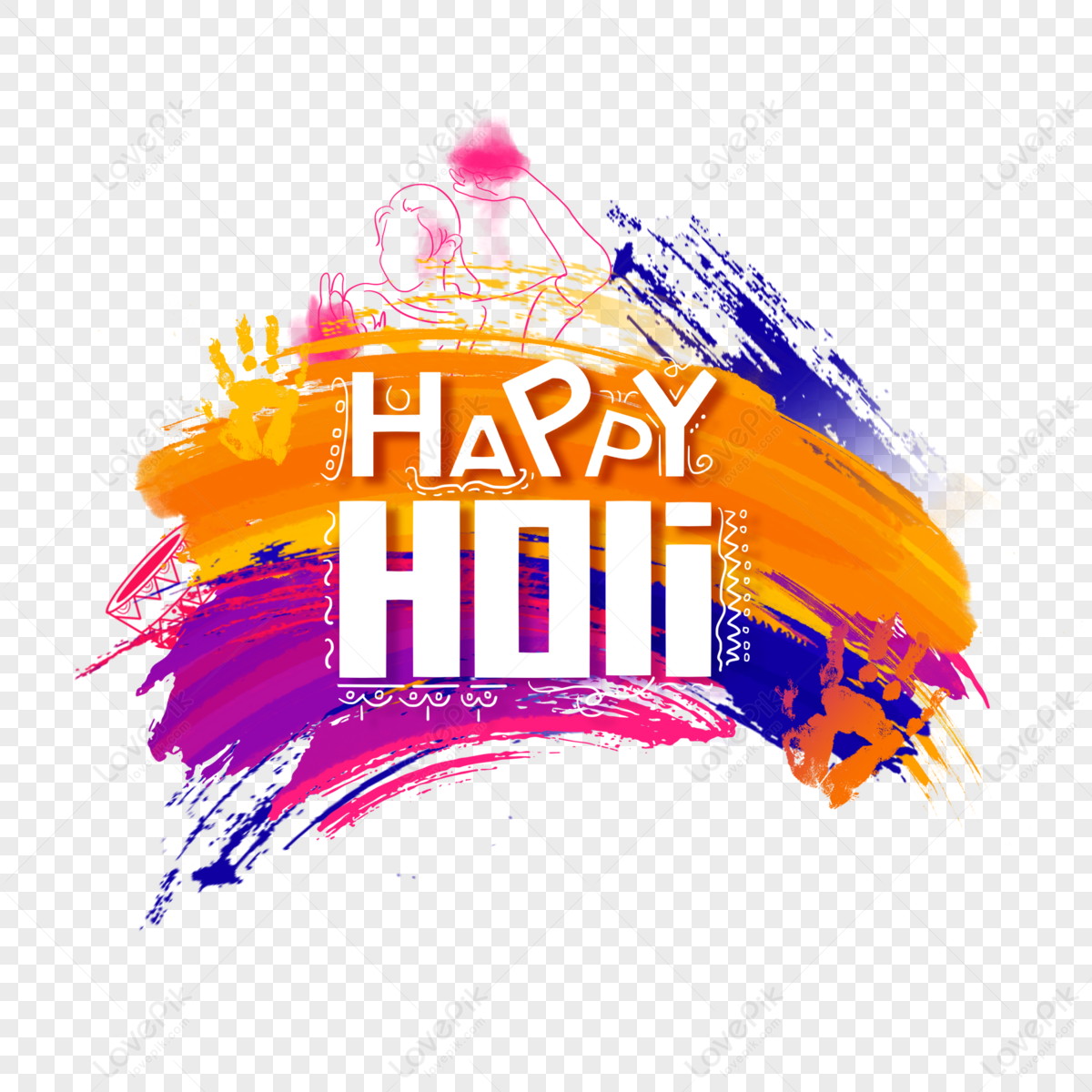 Happy Holi Png, Text Holi Png - Happy Holi Logo Png, Transparent Png , Transparent  Png Image - PNGitem
