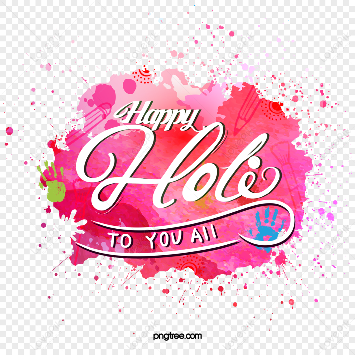 Free download | Happy Holi, Line Art, Cartoon, Calligraphy, Logo, Holiday,  Text transparent background PNG clipart | HiClipart