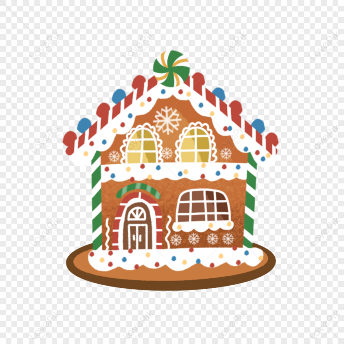 Igloo Gingerbread Candy House Chocolate Chip Cookies,illustration ...