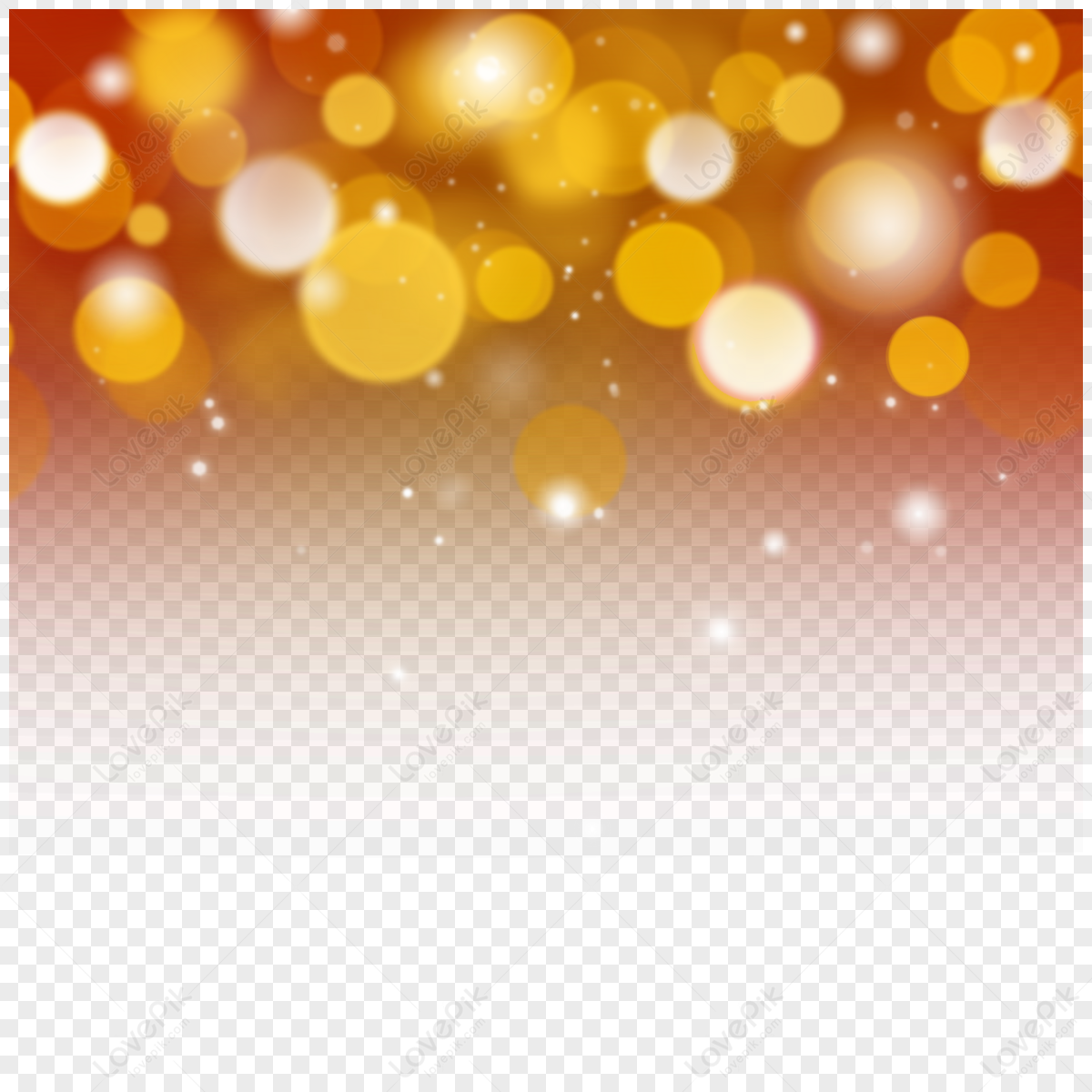 Orange Bokeh Light Effect,gold Glitter,luminous Efficiency,effects PNG ...