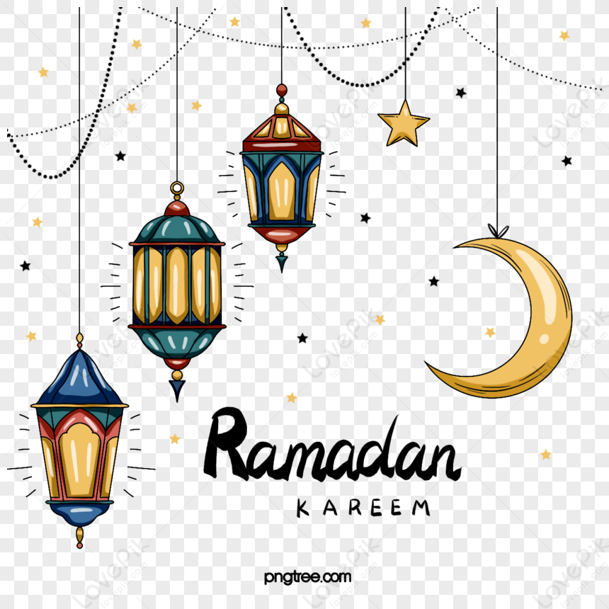 Ramadan Festival Elements In Hand Drawn Style,greetings,cartoon PNG ...