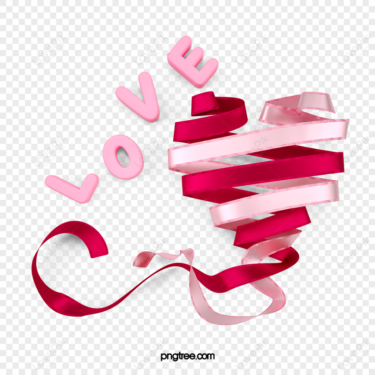 Valentines Day Ribbon png download - 7953*2274 - Free Transparent