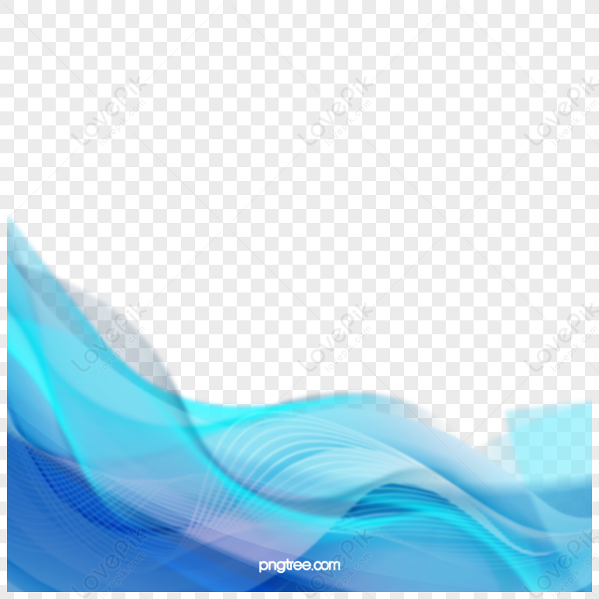 Blue Dynamic Creative Hand Painted Border,poster,decorative Png Image 