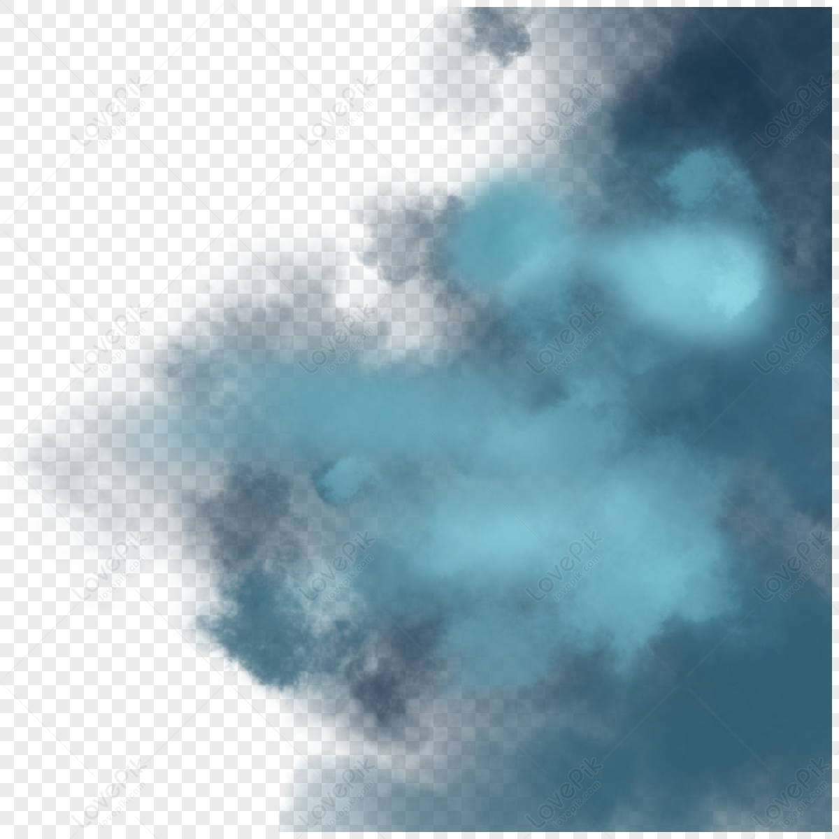 Blue Particle Style Smoke Border,layer,frame,heavy Smoke PNG White ...