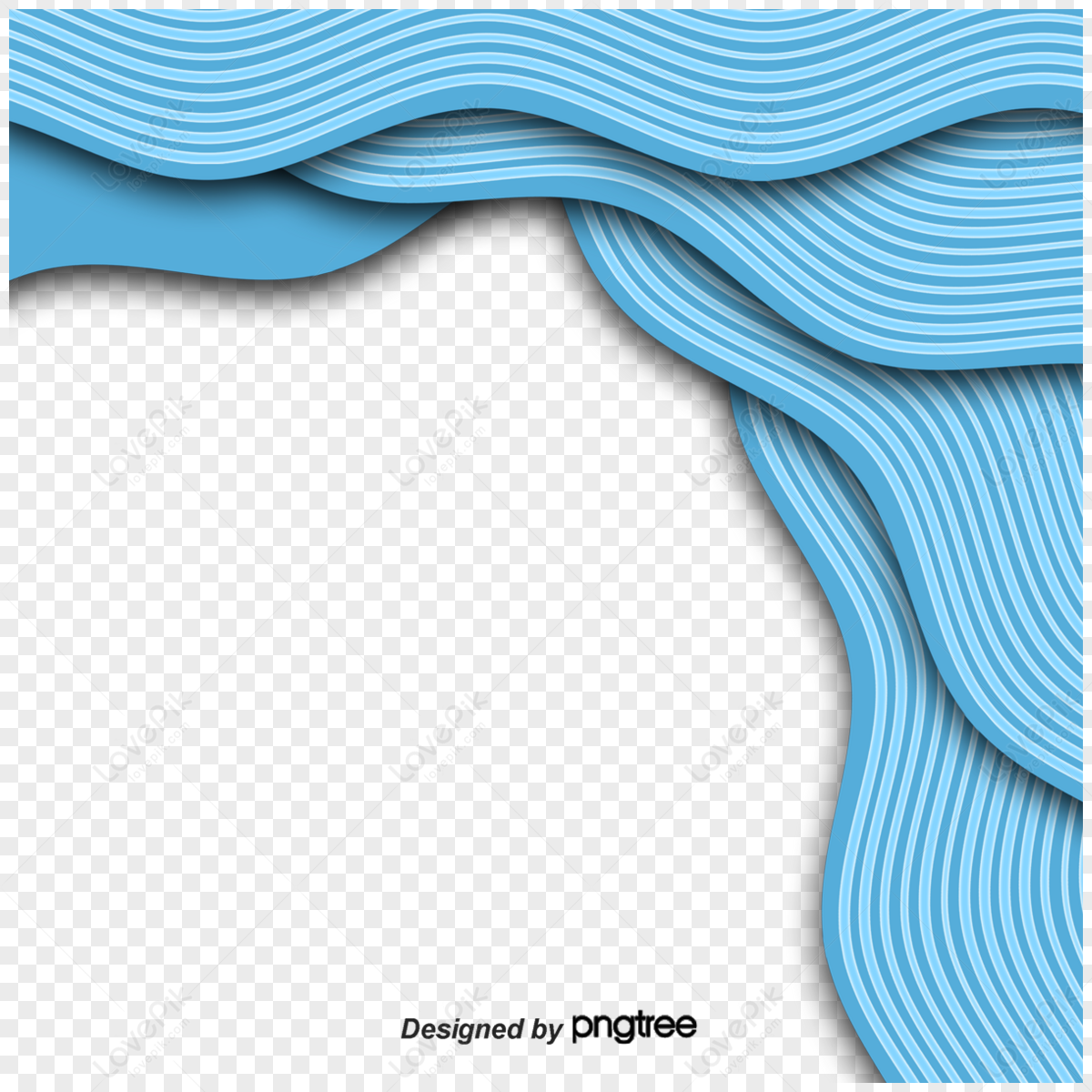 Blue Curve Wave ID Card Design Template Stock Vector