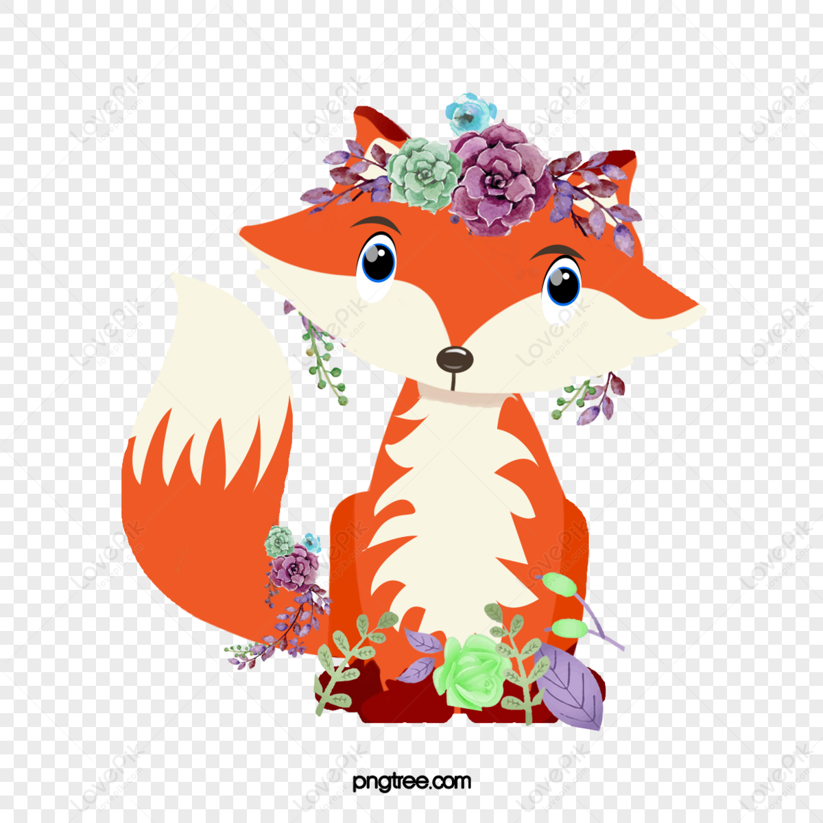 Frightened red fox element design,pride,cat,smart png transparent background