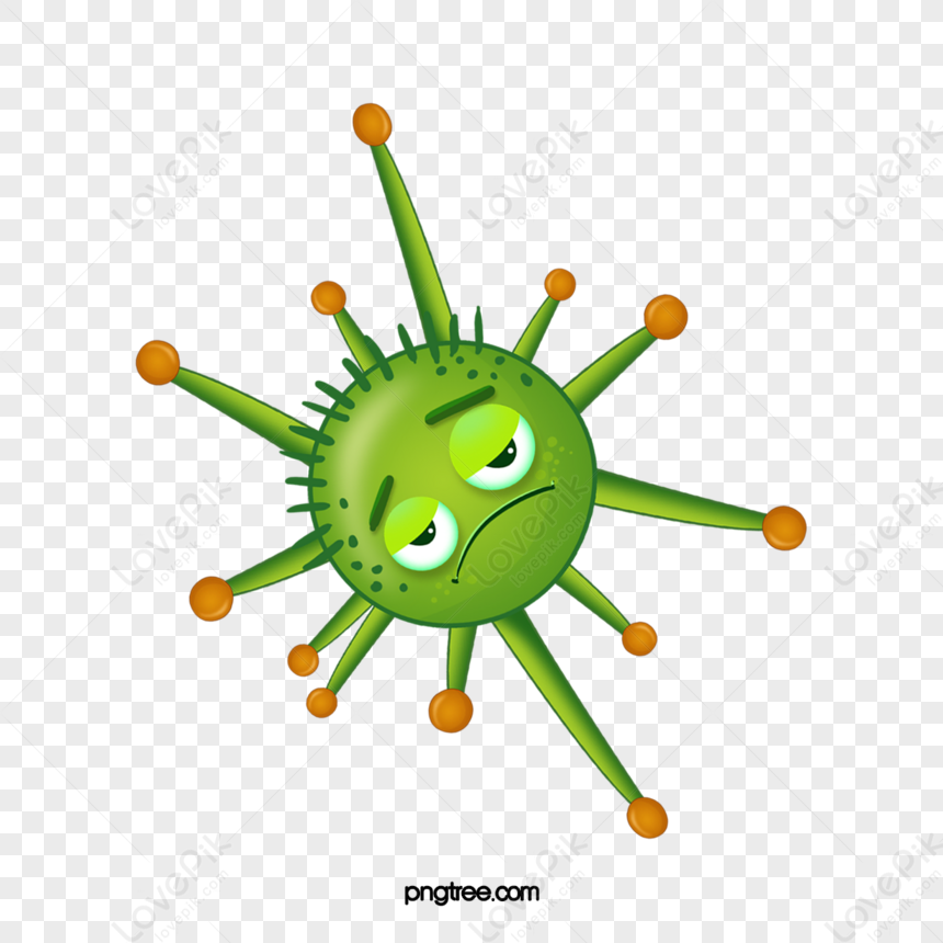 Green Sick Virus Bacteria,cell,drugs,viruses PNG White Transparent And ...