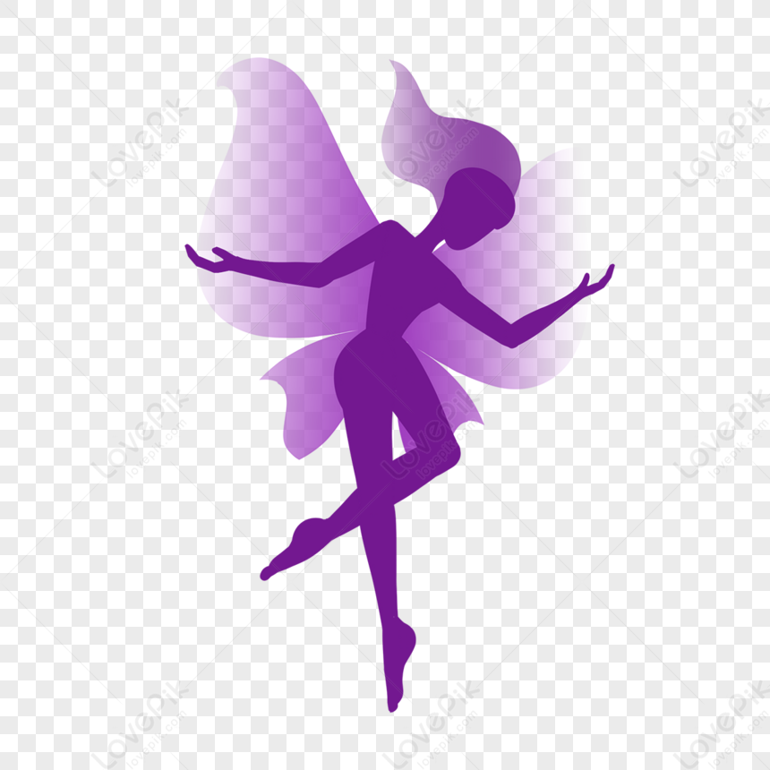 Purple Fantasy Dancing Fairy,flying,creative,dream PNG Transparent ...