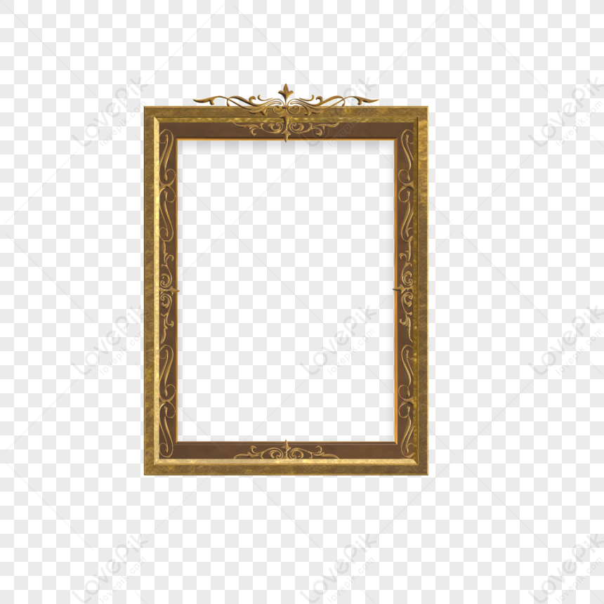 Rectangular Vector Metal Border Photo Frame,ornament,curve PNG Free ...