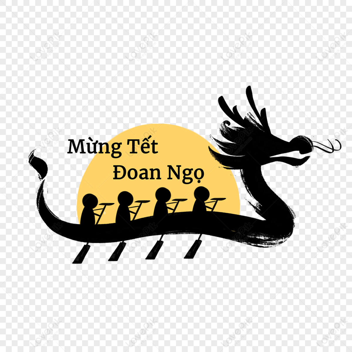 Vietnam Dragon Boat Festival Dragon Boat Silhouette,tradition,creativity png free download