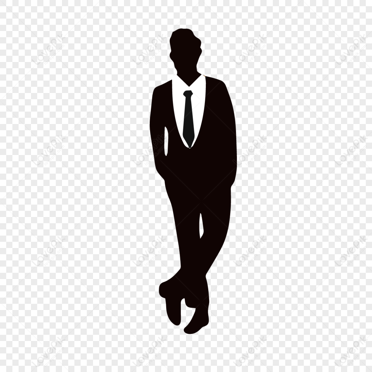 White Collar Black And White Success Silhouette Standing Pose,business ...