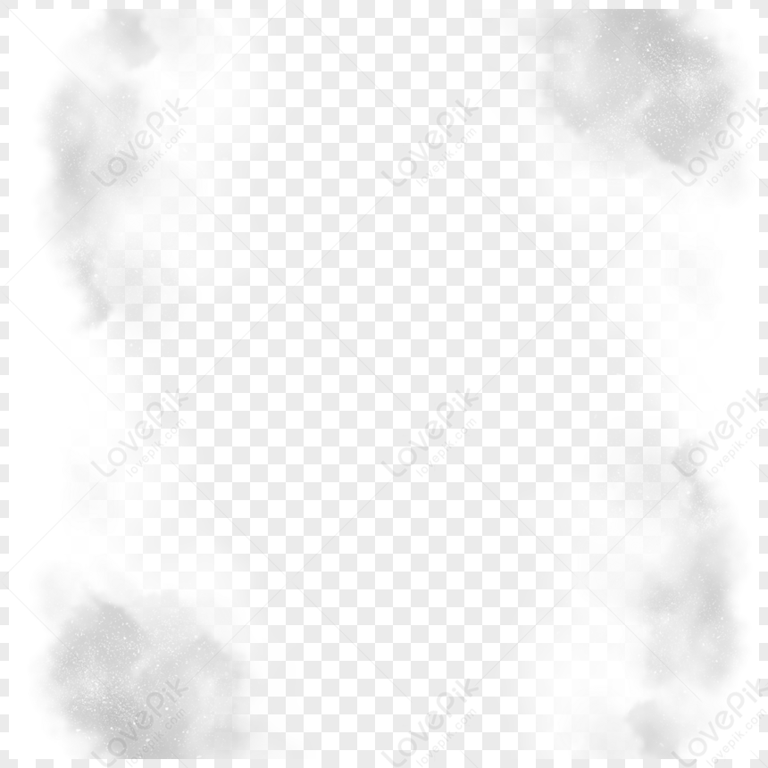 White Layered Dense Fog Border,heavy Smoke,frame,white Borders Free Png 