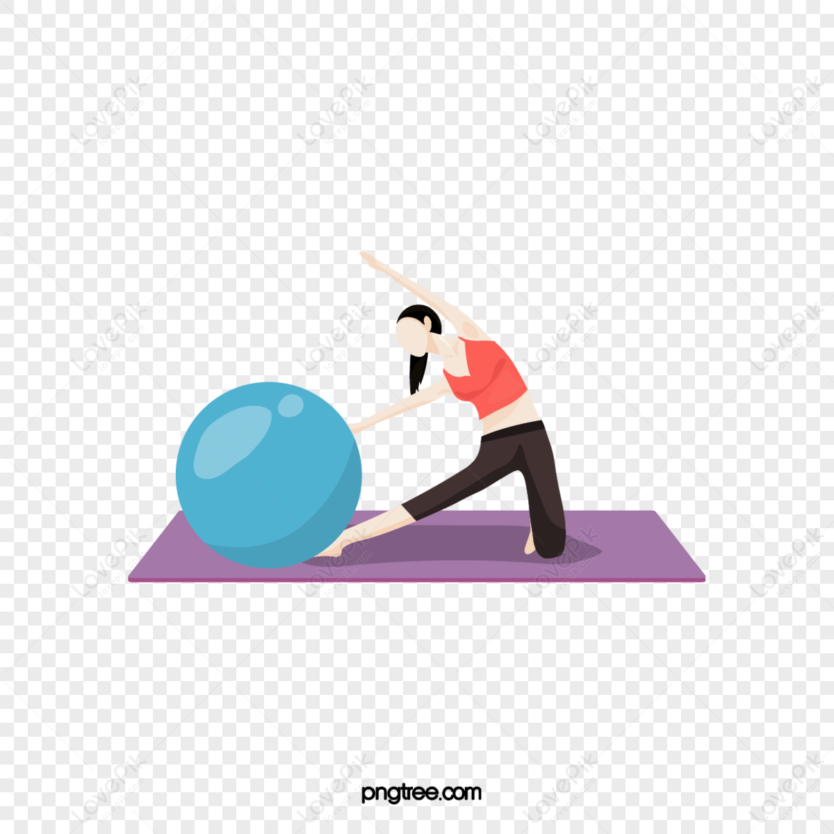 Yoga Ball Exercise PNG Images With Transparent Background