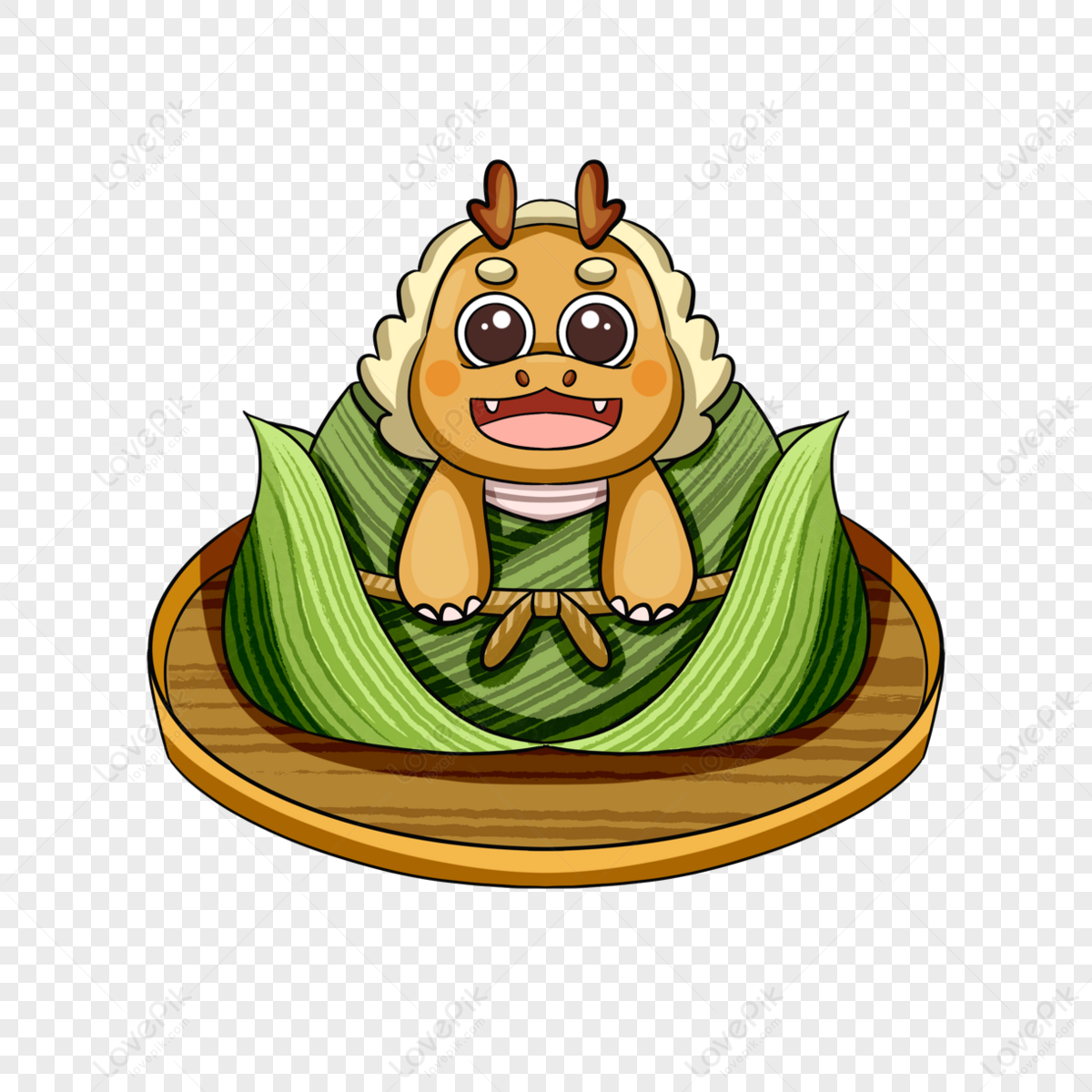 cartoon style dragon dumpling element,scary,cute,color png free download