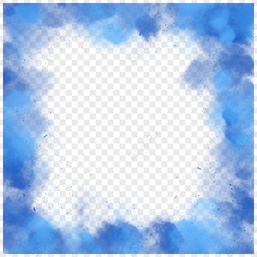 Creative Hand Painted Smoke Border,blue Smoke,psychedelic,layer PNG ...