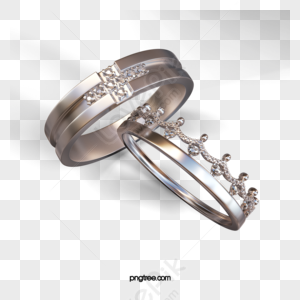 corona anillo de boda elemento 3d,corona blanca,joyería PNG