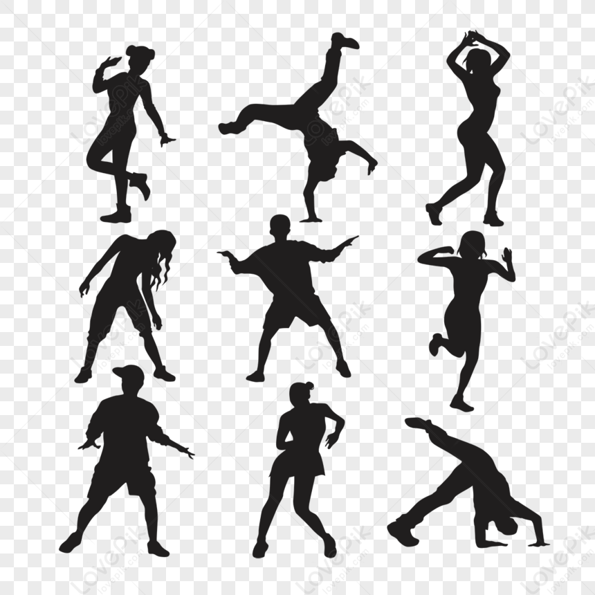 Dancer Style Pose Silhouette - Silhouette - Free Transparent PNG Clipart  Images Download